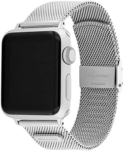 コーチ アップルウォッチ専用ベルト 38mm/40mm ケース対応 14700071 シルバー メッシュバンド