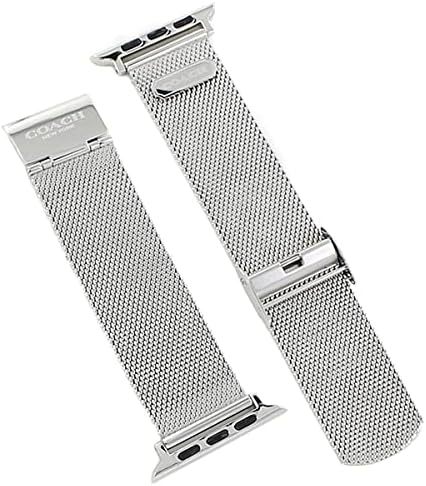コーチ アップルウォッチ専用ベルト 38mm/40mm ケース対応 14700071 シルバー メッシュバンド