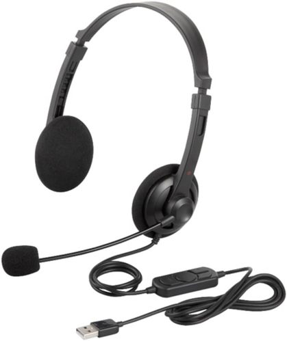 バッファロー 両耳ヘッドバンド式ヘッドセット BSHSUH12BK