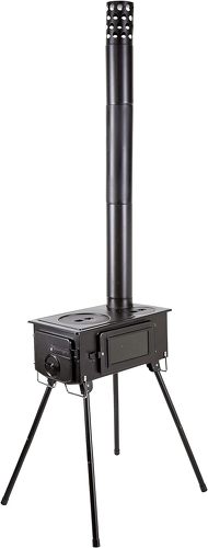 キャプテンスタッグ KAMADO 煙突ガラス窓付角型ストーブ UG-75
