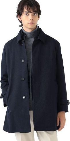 今売れているメンズコート：BEAMS HEART「はっ水 バスケット 2WAY ステンカラーコート 24FW」