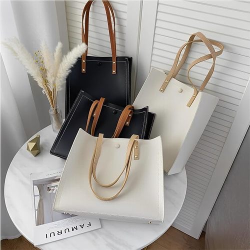 マグノ CLASSY & SIMPLE PU Leather Tote Bag