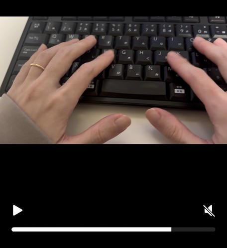 タイピング動画(切り抜き画像)
