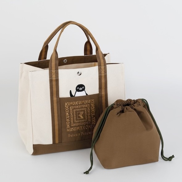 紀ノ国屋 Suicaのペンギン ランチバッグ ブラウン