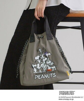 グローブ PEANUTS75th ナイロン巾着トート