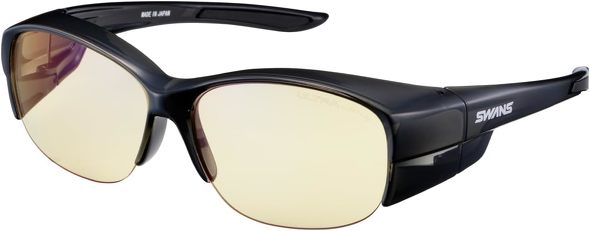 運転用サングラス：スワンズ「Over Glass ハーフリム 夜間使用可能モデル OG5-0121 CBK」