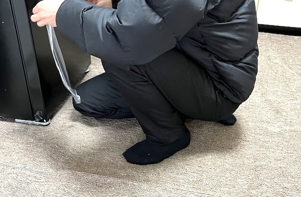 身長178cmの男性がLサイズ着用