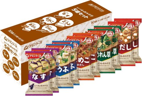 アマノフーズ「いつものおみそ汁 5種セット 10個アソート」