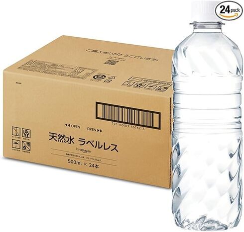 by Amazon「天然水 ラベルレス 500ml×24本」