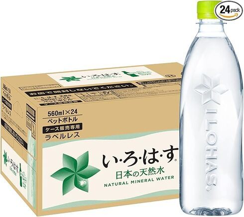 コカ・コーラ「い・ろ・は・す天然水ラベルレス 560ml×24本」