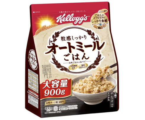 ケロッグ「粒感しっかり オートミールごはん 900g」