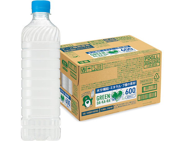 サントリー「グリーンダカラ ラベルレス 600ml」