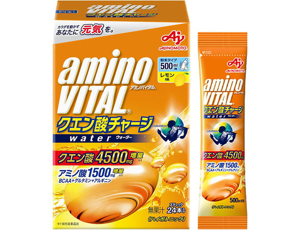 味の素「アミノバイタル クエン酸チャージウォーター レモン味 24本入」