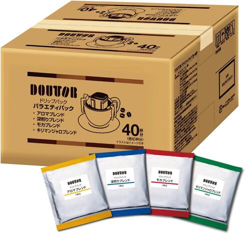 ドトールコーヒー「ドリップパック 香り楽しむバラエティアソート 40P」
