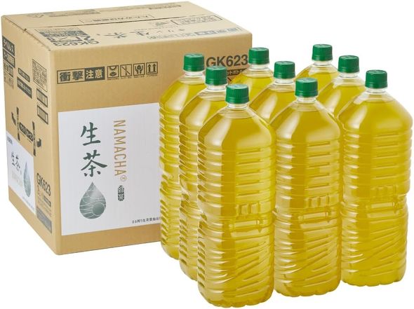 キリン「生茶 ラベルレス 2LPET×9本」