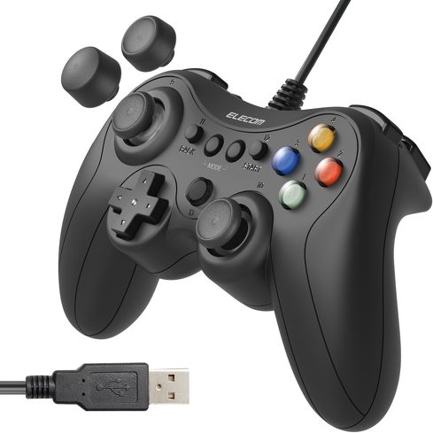 今売れているPC用ゲームパッド:エレコム「ELECOM GAMING 有線FPSゲームパッド GP30XV JC-GP30XVBK」
