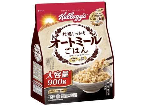 日本ケロッグ「粒感しっかり オートミールごはん 900g」