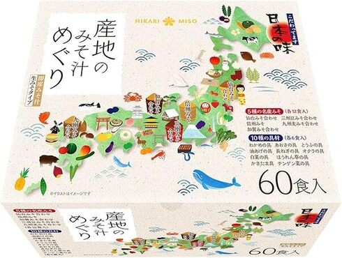 ひかり味噌「産地のみそ汁めぐり 60食」