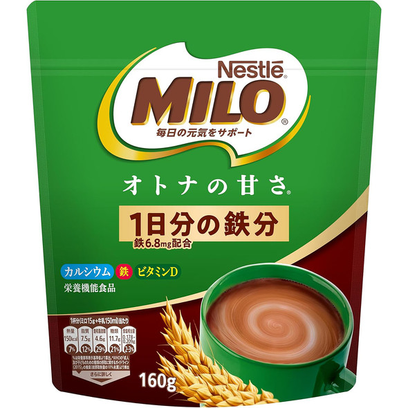 ネスレ日本「ミロ オトナの甘さ 1日分の鉄分 160g」