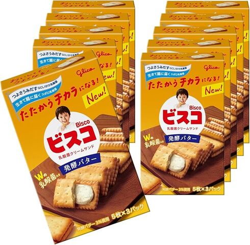 江崎グリコ「ビスコ 発酵バター 15枚×10個」