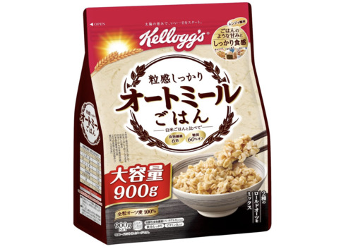 日本ケロッグ「粒感しっかり オートミールごはん 900g」