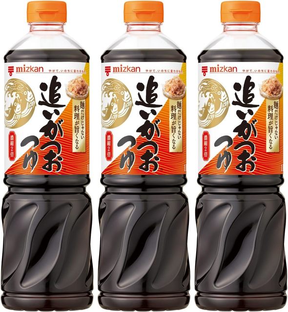 ミツカン「追いがつおつゆ2倍 1000ml×3本」