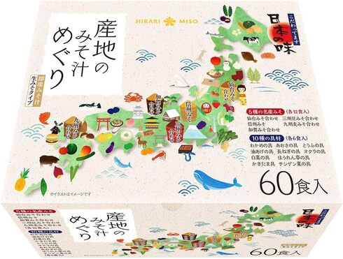 ひかり味噌「産地のみそ汁めぐり 60食」
