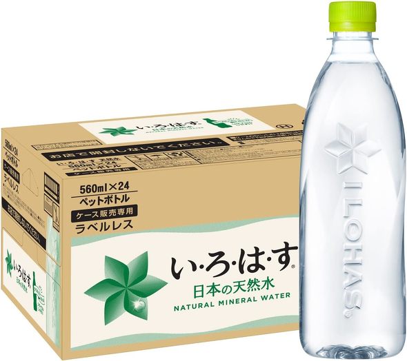 コカ・コーラ「い・ろ・は・す天然水ラベルレス 560ml」