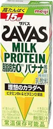 SAVAS（ザバス）「MILK PROTEIN 脂肪0 バナナ風味 200ml×24本」