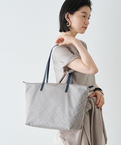 ラシット ファスナー付き ナイロントートバッグ