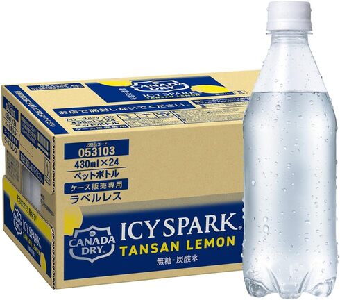 コカ・コーラ「アイシー・スパーク from カナダドライ レモン ラベルレス 430ml」