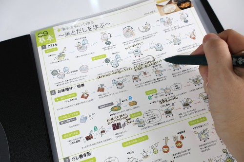 取り出すことなくファイリングしたまま書き込める