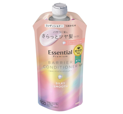 花王「エッセンシャル プレミアム うるおいバリアコンディショナー シルキー&スムース つめかえ用 340ml」