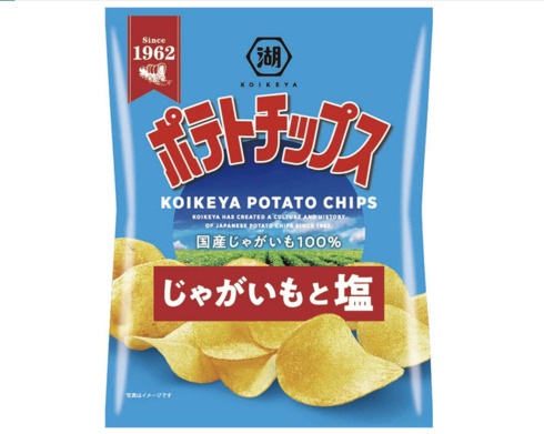 湖池屋「ポテトチップス じゃがいもと塩 55g×12袋」