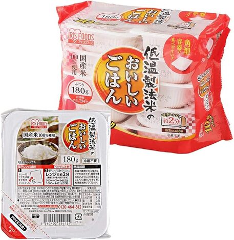 アイリスオーヤマ(IRIS OHYAMA)「国産米100%使用 低温製法米のおいしいごはん 180g×10個」