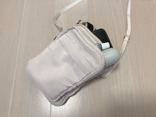 小物類をミニショルダーバッグにまとめた