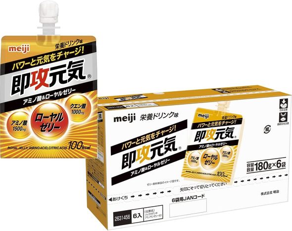 明治「即攻元気ゼリー アミノ酸&ローヤルゼリー 180g」