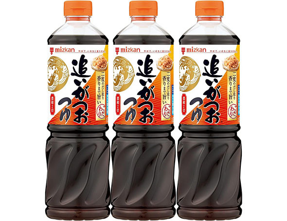 ミツカン「追いがつおつゆ2倍 1000ml×3本」