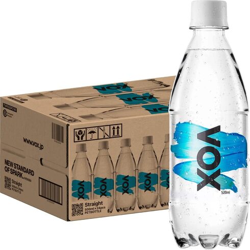 FOLDA「VOX（ヴォックス） 強炭酸水 ストレート 無糖 500ml×24本」