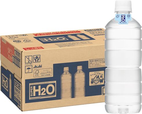 アサヒ飲料「スーパーH2O ラベルレスボトル 600ml×24本」