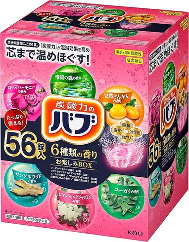 花王「バブ 6種類の香りセレクトBOX 56錠」