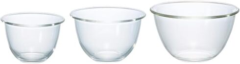 HARIO(ハリオ)「耐熱ガラス製ボウル 3個セット 900ml/1500ml/2200ml」