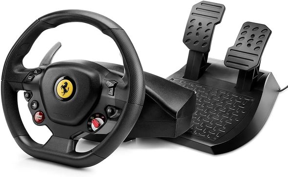 PC用ハンドルコントローラー:Thrustmaster「T80 Ferrari 488 GTB Edition」