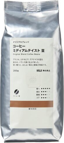 無印良品「オリジナルブレンドコーヒー ミディアムテイスト 豆 200g」