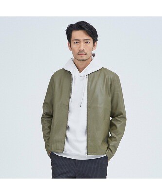 ABAHOUSE（アバハウス）ネオレザー シングル ライダース