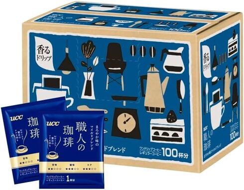 UCC「職人の珈琲 ドリップコーヒー まろやか味のマイルドブレンド 100杯」