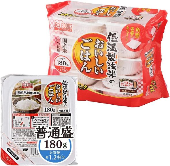 アイリスオーヤマ（IRIS OHYAMA）「国産米100%使用 低温製法米のおいしいごはん 180g×10個」