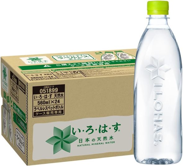 コカ・コーラ「い・ろ・は・す天然水ラベルレス 560ml×24本」
