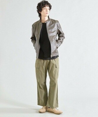 MEN'S BIGI（メンズ ビギ）シープナッパシングルライダース