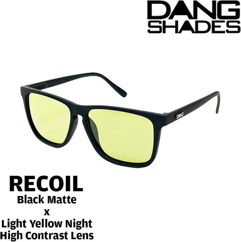 今売れている運転用サングラス：DANG SHADE「RECOILBlack Matte x Light Yellow Night High Contrast Lens（ナイトレンズ）vidg00470」